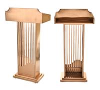 KIBONCY Pupitre en Acier Inoxydable à roulettes, idéal for Les églises, Les conférences, Les Discours et Les Mariages.(O)