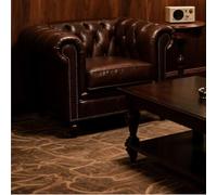 KIBONCY Retro Cigar Bar Sofas, Bar Private Booths, Commercial American-Style Coffee Shop Tables and Chairs(D)
