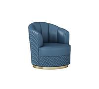 KIBONCY Round Soft Cushion Makeup Chair,Dressing with Backrest, Rotatable, Modern Vanity Stool, for Bedroom, Living Room, Offic(D)
