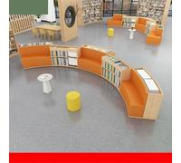KIBONCY Semicircular Storage Sofa,Curved Bookshelf and Set,Multifunctional Stool Combination,for Coffee Shop, Bookstore, Training Center(1)
