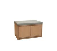 KIBONCY Shoe Storage Bench with Tufted Cushioned Seat, Closed Cabinet Changing Organizer for Entryway Mudroom Bedroom Space Saving(A,160x40x40cm)