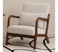 KIBONCY Siège rembourré Simple Chaise d'appoint Moderne du Milieu du siècle rembourré en Tissu for Chambre à Coucher, Salon(D)