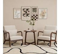 KIBONCY Siège rembourré Simple Chaise d'appoint Moderne du Milieu du siècle rembourré en Tissu for Chambre à Coucher, Salon(H)