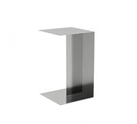 KIBONCY Sièges De Cabine Rembourrés, Banc sans Dossier Et Table D'appoint en C, Ensemble De Salle À Manger en Acier Inoxydable De Style Industriel, Table Rectangulaire Combinée for Café(D)