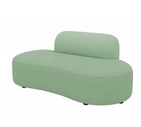 KIBONCY Small Couch en Bois Massif, Siège d'amour De Décoration Moderne du Milieu du Siècle pour Les Petits Espaces, Canapé De Bar À Bar pour Le Salon, Chambre, Salle De Jeux 1