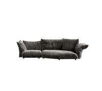 KIBONCY Sofa Couch Mid-Century Modern Velvet Loveseat, Deep Seat with Pillows Chenille for Living Room, Bedroom(C)