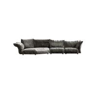 KIBONCY Sofa Couch Mid-Century Modern Velvet Loveseat, Deep Seat with Pillows Chenille for Living Room, Bedroom(J)