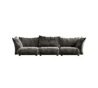 KIBONCY Sofa Couch Mid-Century Modern Velvet Loveseat, Deep Seat with Pillows Chenille for Living Room, Bedroom(E)