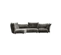 KIBONCY Sofa Couch Mid-Century Modern Velvet Loveseat, Deep Seat with Pillows Chenille for Living Room, Bedroom(H)