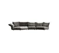 KIBONCY Sofa Couch Mid-Century Modern Velvet Loveseat, Deep Seat with Pillows Chenille for Living Room, Bedroom(M)