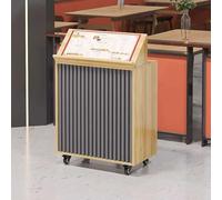 KIBONCY Support d'hôtesse de Restaurant, Bureau de réception en Bois for entrée, comptoir Avant for Hall d'hôtel, Podest d'hôte avec étagère de Rangement, Station(60 * 50 * 114cm)