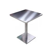 KIBONCY Table À Manger Ronde, Petit Côté avec Base Robuste en Acier Inoxydable, Cuisine Circulaire for Chambre, Café Dessert Magasin De Thé Au Lait Restaurant(B70CM)