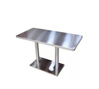 KIBONCY Table À Manger Ronde, Petit Côté avec Base Robuste en Acier Inoxydable, Cuisine Circulaire for Chambre, Café Dessert Magasin De Thé Au Lait Restaurant(E1.2 * 0.6M)