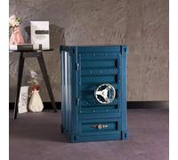 KIBONCY Table d'appoint de conteneur en métal Industriel-Table de Chevet créative Armoire de conteneur d'expédition en Fer for Bar/Chambre/Garage(WW)