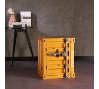 KIBONCY Table d'appoint de conteneur en métal Industriel-Table de Chevet créative Armoire de conteneur d'expédition en Fer for Bar/Chambre/Garage(B)