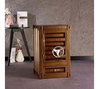KIBONCY Table d'appoint de conteneur en métal Industriel-Table de Chevet créative Armoire de conteneur d'expédition en Fer for Bar/Chambre/Garage(VV)