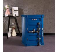 KIBONCY Table d'appoint de conteneur en métal Industriel-Table de Chevet créative Armoire de conteneur d'expédition en Fer for Bar/Chambre/Garage(GG)
