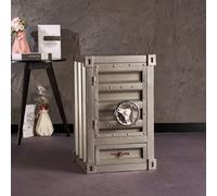 KIBONCY Table d'appoint de conteneur en métal Industriel-Table de Chevet créative Armoire de conteneur d'expédition en Fer for Bar/Chambre/Garage(TT)