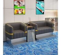 KIBONCY Thickened Cat Scratch Leather Ball-Watching Chair, Billiards Room Special Sofa, High-End Leisure Seating with Coffee Table(B)