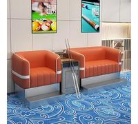 KIBONCY Thickened Cat Scratch Leather Ball-Watching Chair, Billiards Room Special Sofa, High-End Leisure Seating with Coffee Table(D)