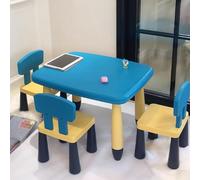 KIBONCY Thickened Desk and Chair Sets, Plastic Desks for Kindergarten, Training Center, Lobby, Waiting Area(A3)