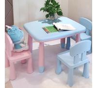 KIBONCY Thickened Desk and Chair Sets, Plastic Desks for Kindergarten, Training Center, Lobby, Waiting Area(A1)