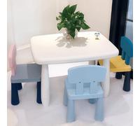 KIBONCY Thickened Desk and Chair Sets, Plastic Desks for Kindergarten, Training Center, Lobby, Waiting Area(A2)