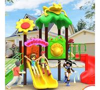 KIBONCY Toboggan extérieur à Grande échelle for Jardin d'enfants, Toboggan et balançoire for Enfants, équipement de Terrain de Jeu extérieur en Plastique for Les communautés résidentielles(A14)