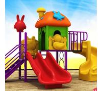 KIBONCY Toboggan extérieur à Grande échelle for Jardin d'enfants, Toboggan et balançoire for Enfants, équipement de Terrain de Jeu extérieur en Plastique for Les communautés résidentielles(A4)