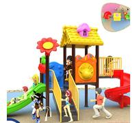 KIBONCY Toboggan extérieur à Grande échelle for Jardin d'enfants, Toboggan et balançoire for Enfants, équipement de Terrain de Jeu extérieur en Plastique for Les communautés résidentielles(A33)