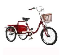 KIBONCY Tricycle pour Adultes, vélos à 3 Roues, Hauteur Assise de 31,5'', avec paniers Amovibles Avant et arrière, pour Adultes, Seniors, Femmes et Hommes A