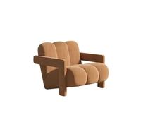 KIBONCY Velvet Accent Chairs, Modern Upholstered Armchairs,Single Leisure Back Armchair Sofa Chair for Living Room Lounge Bedroom(D)