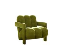 KIBONCY Velvet Accent Chairs, Modern Upholstered Armchairs,Single Leisure Back Armchair Sofa Chair for Living Room Lounge Bedroom(F)