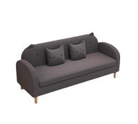 KIBONCY Velvet Sofa with Tufted Backrest,Stain-Resistant 3-Seater Upholstered Couch Shiny with Metal Legs for Luxury Living Room(C,123cm)