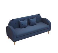 KIBONCY Velvet Sofa with Tufted Backrest,Stain-Resistant 3-Seater Upholstered Couch Shiny with Metal Legs for Luxury Living Room(E,74cm)