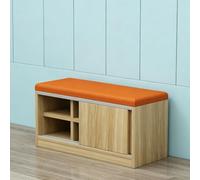 KIBONCY Wooden Entryway Shoe Storage Bench, Multi-Functional Upholstered Sofa Stool, for Hallway Mudroom Bedroom Space Saving Furniture(A,180 * 35 * 45cm)