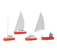 Kibri 1/87-ho : Set de 4 bateaux -