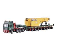 Kibri 13600 H0 MAN SK avec chariot à plate-forme avec dessus de grue à rail