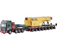 Kibri 13600 H0 Modèle réduit de camion MAN SK avec chariot à plate-forme avec dessus de grue à rail