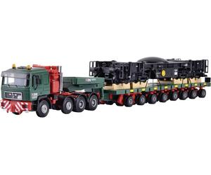 Kibri 13601 H0 Modèle réduit de camion MAN SK avec chariot à plate-forme avec partie inférieure de grue