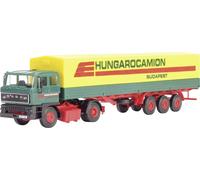 Kibri 14699 H0 Modèle réduit de camion Raba Tracteur 2 essieux RABA avec remorque à plan HUNGAROCAMION