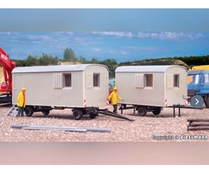KIBRI 2x roulottes de chantier - HO 1/87 - Kibri 10278