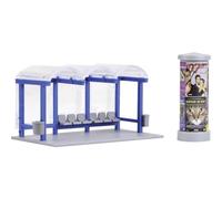 Kibri 38142 H0 Set darrêt de Bus Deko