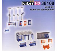 Kibri 39388 Set Accessoires pour Station Modèle X Diorama Ferroviaire H0 1:87