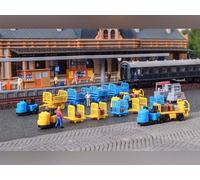 KIBRI Chariots de quai, trolley et bagages - N 1/160 - KIBRI 37530