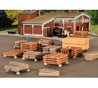 Set de planches et poutres décor-HO-1/87-KIBRI 38607
