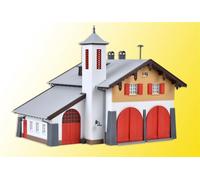 Kibri H0 39214 - Camion De Pompiers Avec Maison Communale Kit Neuf