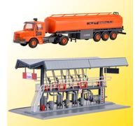 Kibri H0 39834 MIRO Station De Remplissage Avec Camion-Citerne SCANIA
