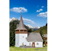 Kibri N 37031 - Église de Village Sertig L 9,5 X Largeur 7,8 X H 13,5 CM Kit