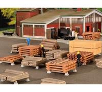 Set de planches et poutres décor-HO-1/87-KIBRI 38607